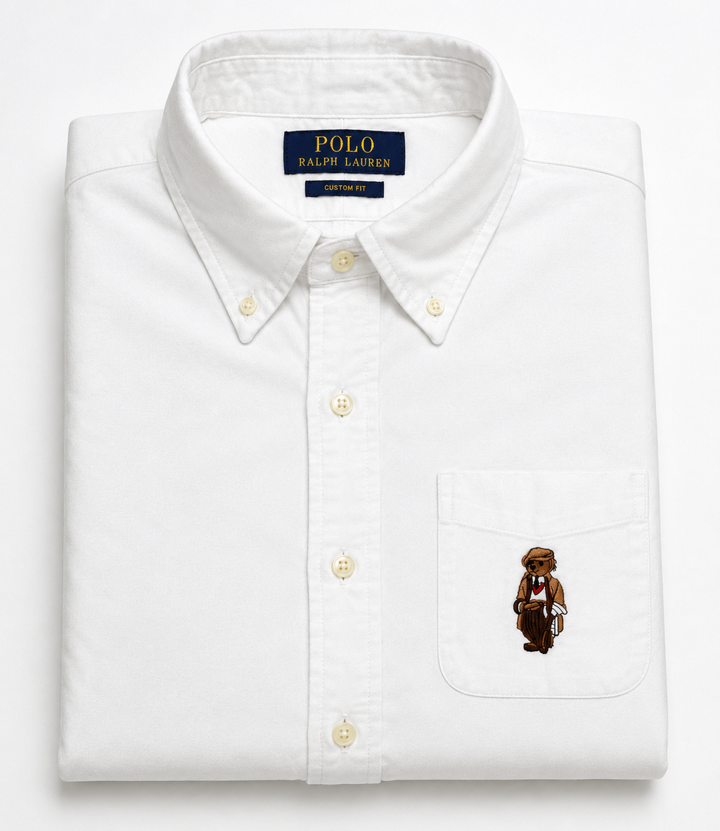 RL White teddy oxford shirt