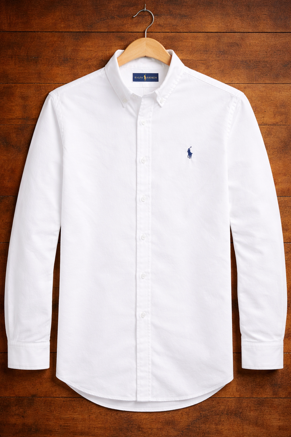 White Oxford Shirt (Classic Navy Logo)