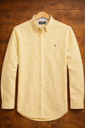 Yellow Oxford Shirt (Navy Logo)